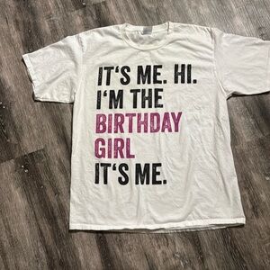 TS inspired bday tshirt adult L washed never worn